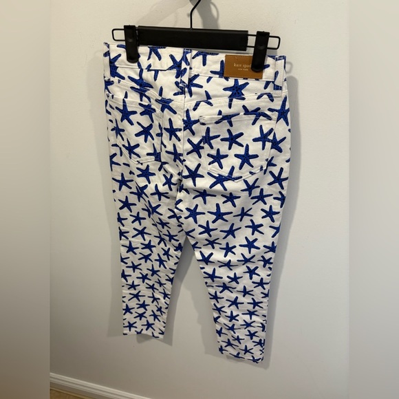 NWOT-Kate Spade Women's White Starfish Denim Capri - Picture 3 of 9